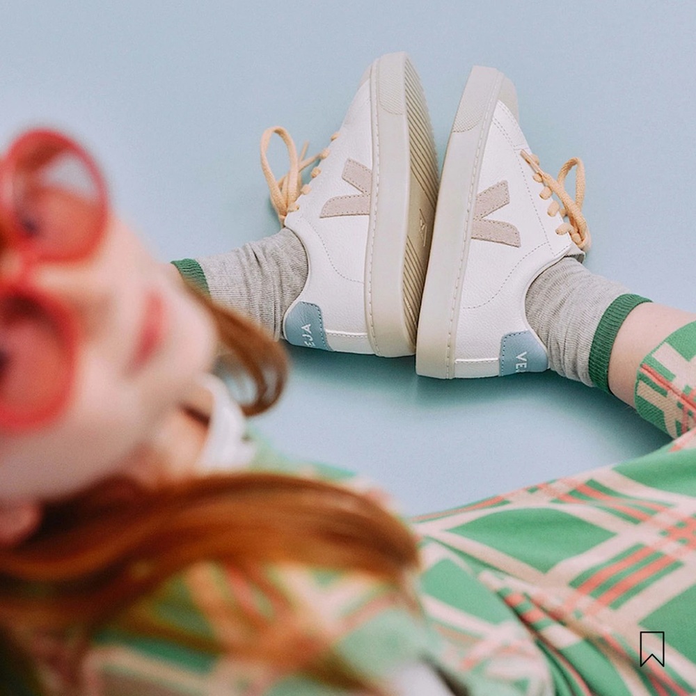 VEJA KIDS ESPLAR LEATHER WHITE SABLE STEEL